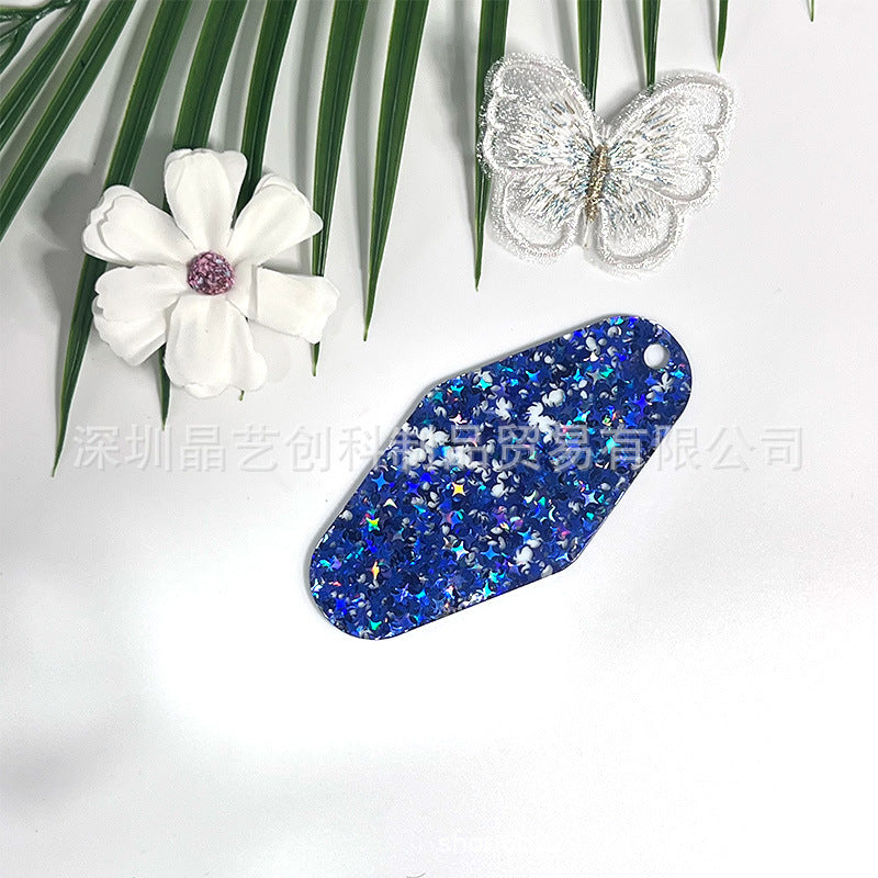 Wholesale 10pcs/pack Star Series Acrylic DIY Hotel Keychain Pendant